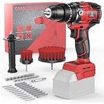 Cordless Drill Set for Milwaukee Battery, 792inch-lbs Cordless Drill/Driver Bits/Brush drill, 1/2'' Keyless Chuck Power Drill Set, Brushless-Motor Tool with Variable Speed (Battery Not Included)