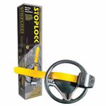 Stoplock HG 134-59 Original Anti-Theft Key Lock Steering Wheel Lock - Anti-Theft Security Deterrence Device for Cars and Other Vehicles, Yellow