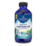 Nordic Naturals Arctic Cod Liver Oil | 1060 Mg Omega 3 Fish Oil EPA & DHA Supplement | Omega 3 Cod Liver Oil Liquid For Heart, Brain Health & Optimal Wellness | Unflavoured Fish Oil 8 Fl Oz (237 Ml)