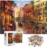 ZesNice 1000 Pieces Christmas Jigsaw Puzzle, Game Artwork for Adults Teens, Venice Water City Jigsaw Puzzles 1000 Pieces for Adults,Jigsaw Puzzles for Adults,1000 Piece Jigsaw Puzzles