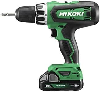 HiKOKI Hammer Drill DV18DF (18 V, Li-Ion, Mechanical 2-Speed Transmission, 55 Nm Torque, LED, in Transport Case with 2 18 V BSL1820M 18 V Batteries