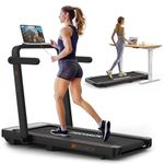 Decorcn Folding Treadmill, 2.5HP Under Desk Treadmill with Bluetooth Speaker, Remote Control Wide Running Belt Walking Running Machine for Home Office Fitness