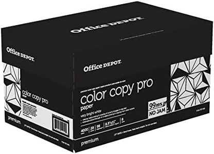 Office Depot Color Copy Paper, 8 1/2in. x 11in., 28 Lb, Ream Of 500 Sheets, Case Of 8 Reams, 727641