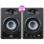 hayden E-3.5BT 3.5" Near Field Studio Monitors with Bluetooth, 50W Class AB Power, 1" Silk-Dome Tweeter, Woven Composite Woofer, and Tuning Controls - Pair