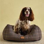 Rosewood x Joules Henson Check Box Bed for Dogs, Large Dog Bed, Padded Sides, Non-Slip Base, Luxury Pet Bed for Large Dogs