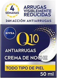 NIVEA Q10 Power Antiarrugas Cuidado de Noche (1 x 50 ml), crema antiarrugas hidratante, crema de noche para reducir las arrugas, crema reafirmante facial, 6.8