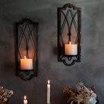 Candle Sconce(Set of 2)-Metal Wall 