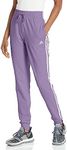 adidas Women's Plus Size Essentials Single Jersey 3-Stripes Pants, Violet Fusion/White, 3X