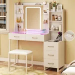 HUAHUU Vanity Desk with Mirror and 