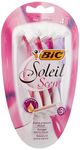 BIC Soleil Scent 3-Blade Lady Razor with Lubricating Strip for a Smooth shave and Easy Grip Handle, Pack of 4