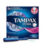 Tampax PROCTER & GAMBLE Pearl Plastic Unscented Tampon, Ultra Absorbency, Pack of 18