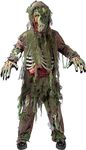 Spooktacular Creations Swamp Deluxe Skeleton Living Dead Zombie Costume for Halloween Kids Monster Role-Playing-M(8-10yr)