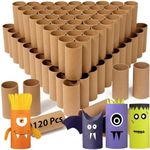 MAPVOLUT 120 Pack Cardboard Tubes for Craft - Brown Rolling Paper - 1.5 x 3.4 Inches, Empty Toilet Paper Rolls for Crafts Tubes Craft Supplies, Premium Kraft Paper Strong And Pressure-Resistant