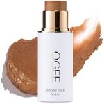 Ogee Sculpted Face Stick (AMBER - SUN KISSED BRONZE) Certified Organic Bronzer Stick & Highlighter Makeup - Multi-Use Bronzer Stick for Face