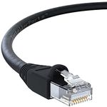 InstallerParts 10 Ft Cat 6A Patch Cable Molded Black - Professional Series - 50 Micron Gold Plated RJ45 Connectors - Ethernet Data Network