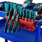 ULIBERMAGNET Magnetic Screwdriver Holder,Heavy Duty Pliers Metal Organizer Rack,Wall Mount Garage Organizer for Screwdriver, Plier, Shears,Tools Holder Rack for Garage,Tool Cart,Pegboards,Workbench