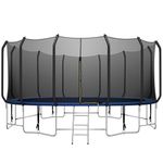 16FT Trampoline, Outdoor Big Trampoline with 6pcs Strong U-Shape Legs, Recreational Trampoline with Enclosure Net, Outdoor Games Recreational Trampoline for Adults Boys and Girls