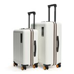 MOKOBARA The Transit Luggage Poly-Carbonate Hard Sided 8 Silent Ninja Wheels (Still Loading Brownray (Limited Edition), Set of 2)