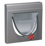 PetSafe Staywell Cat Flap, Free-Swinging Flap, Four Locking Options, Telescopic Frame, with Tunnel, Heavy Duty, Weatherproof, Silent, Magnetic Frame, for Cats with a Max. Weight of 7 kg, Grey