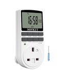 NOVKIT Digital Security Timer Plug Socket Programmable Switch Timer with 10 ON-Off Programs and Random Mode for Home and Indoor (230V, 13A, 2900W)