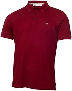 Calvin Klein Mens Planet Polo Shirt - Burgundy - XXL