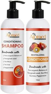 Handmade Hair shampoo and Conditioner Set- organic Batana oil & Sea Moss shampoo- Sulfate-Free shampoo-- castor oil, Aloe Vera, Fenugreek, rosemary, tea tree-Vegan & Non-GMO - all natural shampoo- sulffate free, paraben free, non toxic shampoo (Shampoo and conditioner set)