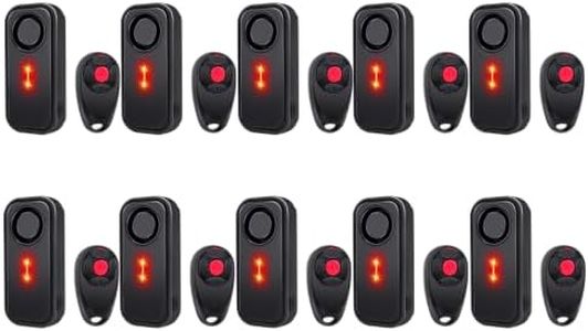 KCMYTONER Car Alarm System,113dB Security Alarm with Motion Sensor,Anti-Theft Vehicle Alarm, Red LED Light,IP66 Waterproof,for Cars,Motorcycles,10PK