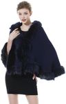 BEAUTELICATE Faux Fur Shawl Wrap Ca