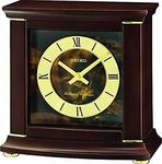 Seiko QXJ030B Westminster/Whittington Dual Chime Mantel Alarm Clock, Brown