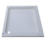 MADONNA Dolphin 3x3 Feet Acrylic Shower Tray - White