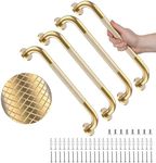 4 Pack 16 Inch Shower Grab Bar, YuanDe Gold Bathroom Grab Bar Handle w/Anti-Slip Knurled Grip, Stainless Steel Bath Balance Bar, 1" Diameter Safety Hand Rail Support,Handicap Injury Elderly Senior