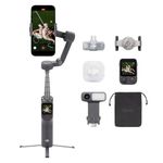 Osmo Mobile 8P + Mic Mini 2 Transmitter, Gimbal Stabilizer for iPhone & Android, Wireless Microphone, Detail-Rich Audio, DJI OsmoAudio, Active Noise Canceling, 3-Axis Stabilization, Phone Gimbal