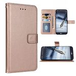 FDCWTSH Compatible with LG Stylo 3 Stylo3 Plus Wallet Case Wrist Strap Lanyard Leather Flip Cover Card Holder Stand Cell Phone Cases for LGstylo3 3+ Stylus 3Plus LS777 LGL84VL L84VL Rose Gold