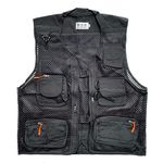 Men Mesh Breathable Multi-Pocket Vest Outdoor Travelers Fly Fishing Photography (Black, XXXL)