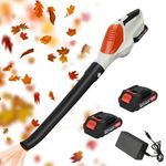 Leaf Blower Cordless, TWO 24V Batteries Air Blower with 5 Adjustable Speeds, 150 MPH Wind Speed, Lightweight Garden Blower for Lawn Care, Patio, Car Cleaning, and Garage Use