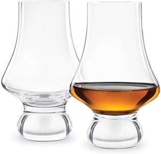 Final Touch Whiskey Tasting Glasses - Set of 2 Lead-Free Crystal Glasses - DuraShield Titanium Reinforced – Handcrafted (LFG4122)