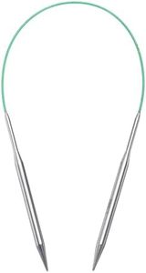 uxcell Size US 9 (5.5mm) Knitting Needles Circular Needle 16 Inch(40cm) Round Metal Stainless Steel Needle for Handmade Projects DIY Knitting