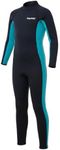 Gogokids Kids Wetsuit, Youth 2.5mm Neoprene Thermal Full Wet Suits, Girls Long Sleeve Back Zip Sun Protection Swimsuits for Water Sports, Diving, Swimming, Surfing Lessons, Keep Warm