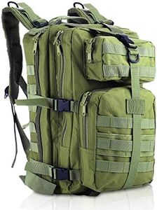 SHANNA Zaino Militare, Zaino tattico Zaino Militare 35L Molle Pack d'assalto Zaino tattico da Combattimento per Escursioni all'aperto Campeggio Trekking Pesca Caccia (Army Green)