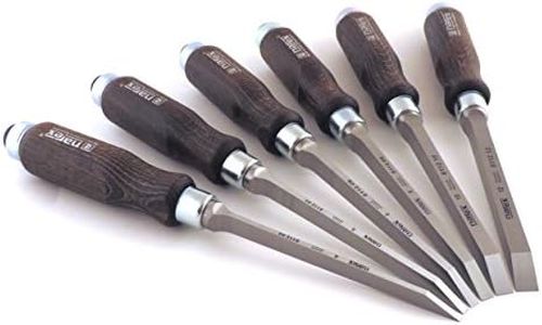 Narex 6 pc set 4 mm, 5 mm, 6 mm, 8 mm, 10 mm, and 12 mm Mortise Chisels 811204-811212