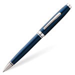 Cross Coventry Blue Lacquer Refillable Ballpoint Pen – Medium Point, Black Ink, Presented in a Luxury Gift Box