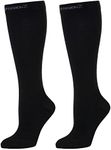 CompressionZ Compression Socks For Men & Women - 30 40 mmHG Graduated Medical Compression - Travel, Edema - Swelling in Feet & Legs - M, Black