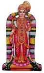 Vils Srivilliputhur Sri Andal Nachiyar/ Goda Devi Divine Holy Blessing Photo Frame Cutout with Backstand for Pooja/ Gift (3 X 6 inch)