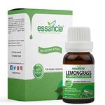 essancia - NATURALLY IN EVERY DROP Lemongrass Essential Oil For Hair Growth,Skin,Reeds,Floor Cleaning,Home Fragrance,Soap Making,Aromatherapy,Natural,Undiluted,Therapeutic Grade Essential Oil (15Ml)