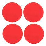 VGEBY Air Hockey Puck, 4Pcs Plastic Air Ice Hockey Pucks Air Hockey Replacement Pucks for Tables Game Equipment(S) Chess, Leisure Sports,Red,S