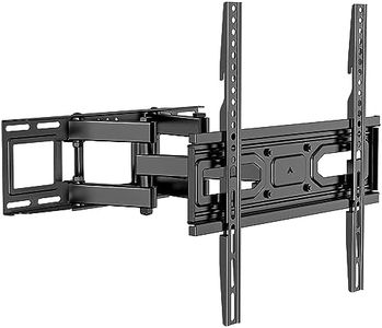 WALI TV Wall Mount for Most 32-70 inch Flat Curved TV, Full Motion Articulating Arm TV Bracket for LED, LCD, OLED Screen TVs up to 88lbs, Mounting Holes 400x400mm (FTM-2), Black