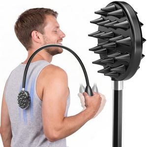 TUKUOS Curved Back Scratcher, 29.6 in Bendable Long Handle, Gifts for Men