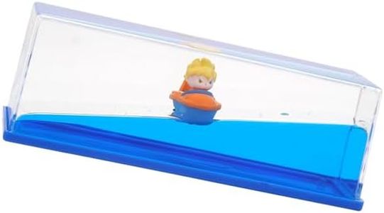 Anime Figure Merch Unsinkable Ship Model Boat in a Bottle Box，Non Sinking Acrylic Cruise Ship Fluid Drift Bottle Desk for Decor Ornament Fans Gifts (C)