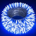 492FT 1500 LED Christmas Lights Outdoor, Christmas Tree Lights Indoor with 8 Modes/Timer/Memory, Waterproof Christmas Decorations Fairy Lights for House Birthday Wedding Party, Cool White & Blue