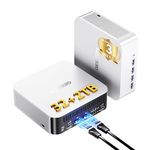 GEEKOM [Unleash AI Power A9 Max Mini PC Windows 11 Pro, with AMD Ryzen AI 9 HX 370 (80 TOPS) 32GB DDR5 RAM+2TB NVMe SSD, 4K@120Hz Quad Display/Dual USB4/2.5G Dual LAN/WiFi 7/BT 5.4 for Gaming/Creator